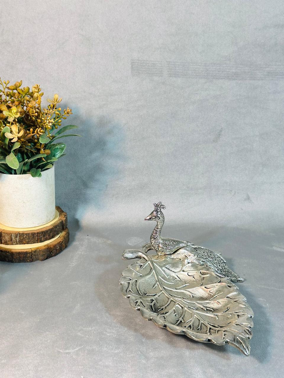 Handcrafted Metal Peacock Decorative Bowl | Elegant Trinket Dish, Dry Fruit Serving Bowl, Jewelry Holder, Candy Dish, Home Decor, Housewarming & Festival Gift