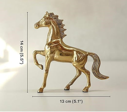 BEHOMA Aluminium Horse Decorative Figurine Showpiece with Gift Box | Elegant Modern Tabletop Art Showpiece for Living Room, Office, Bedroom, Shelf Display | Premium Home Decor Accent