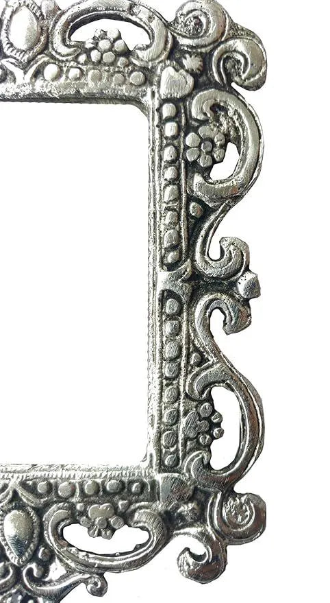 German Silver Ornate Mirror Stand | Handcrafted Tabletop Vanity Mirror