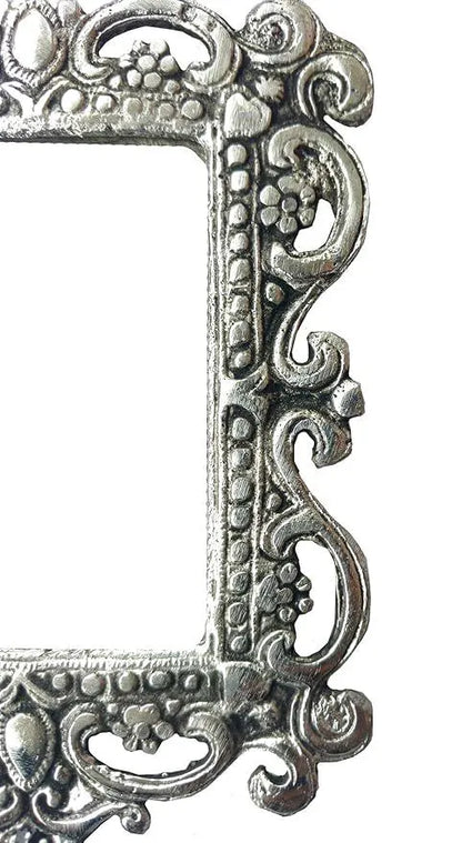 German Silver Ornate Mirror Stand | Handcrafted Tabletop Vanity Mirror