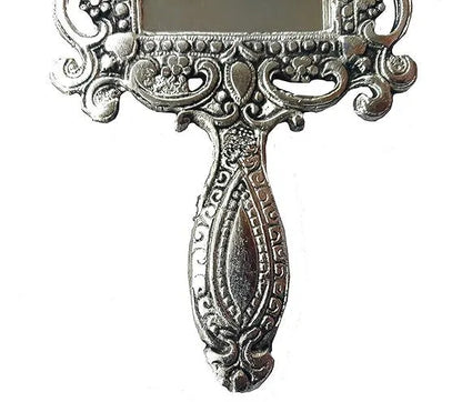 German Silver Ornate Mirror Stand | Handcrafted Tabletop Vanity Mirror