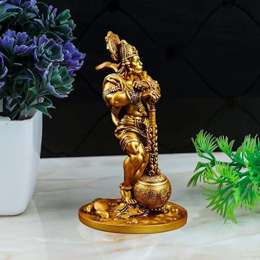 Handcrafted Resin Hanuman Statue Traditional Bajrangbali Idol for Home Temple Decor Gift