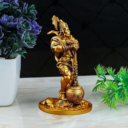 Handcrafted Resin Hanuman Statue Traditional Bajrangbali Idol for Home Temple Decor Gift