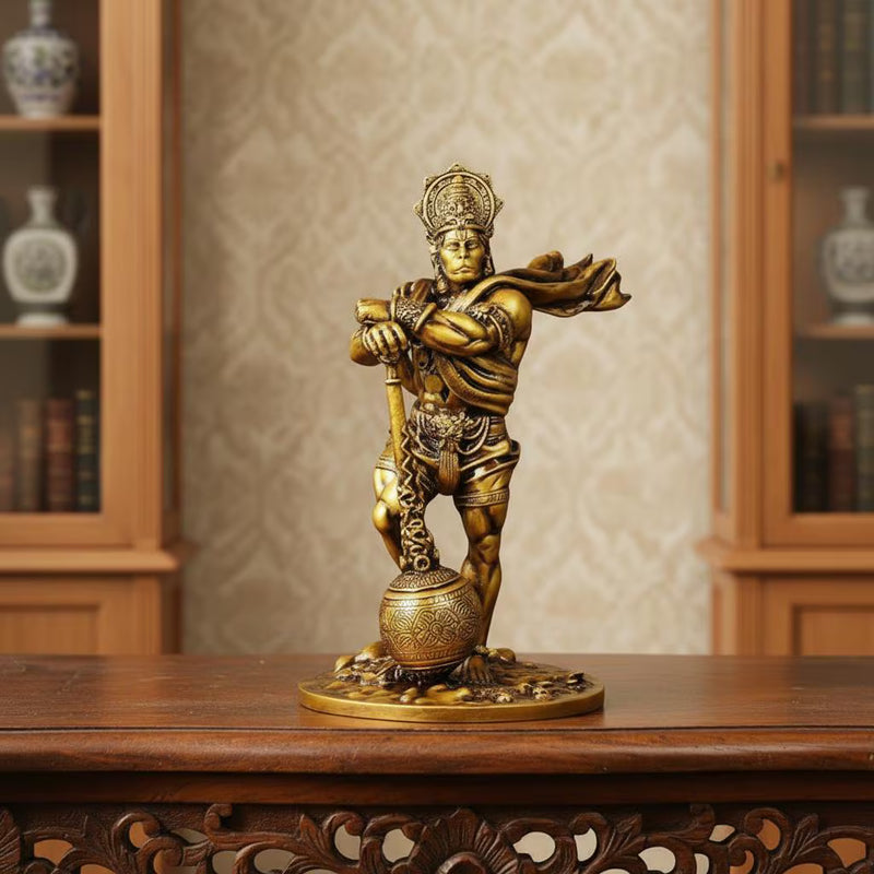 Handcrafted Resin Hanuman Statue Traditional Bajrangbali Idol for Home Temple Decor Gift