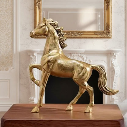 BEHOMA Aluminium Horse Decorative Figurine Showpiece with Gift Box | Elegant Modern Tabletop Art Showpiece for Living Room, Office, Bedroom, Shelf Display | Premium Home Decor Accent